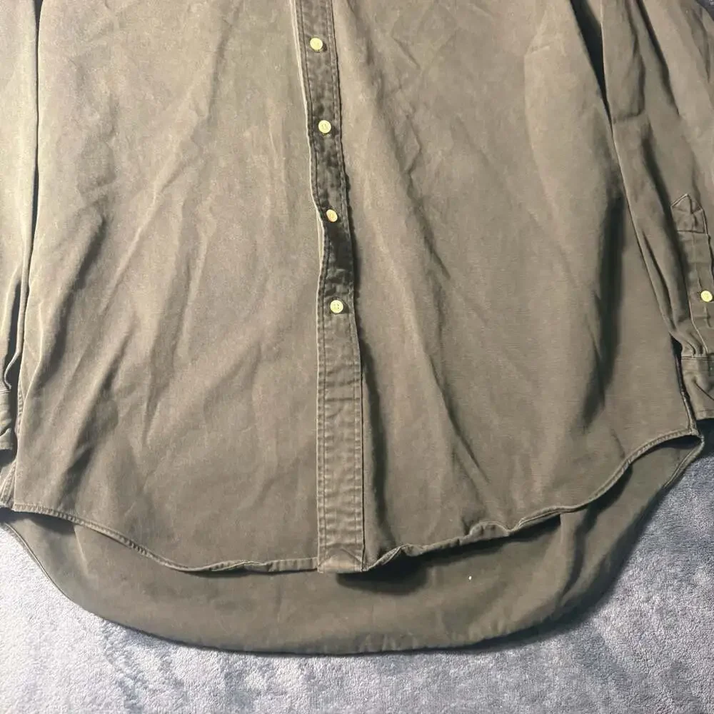 Polo Ralph Lauren Long Sleeve Button Down Shirt in Dark Green